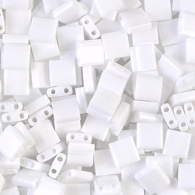 MIYUKI Full Tila Bead - TL402 Opaque White - 10 gms