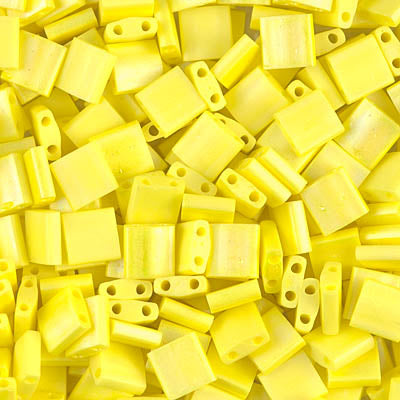 MIYUKI Full Tila Bead - TL404FR Opaque Yellow AB - 10 gms