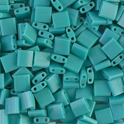 MIYUKI Full Tila Bead - TL412 Opaque Turquoise Green - 10 gms