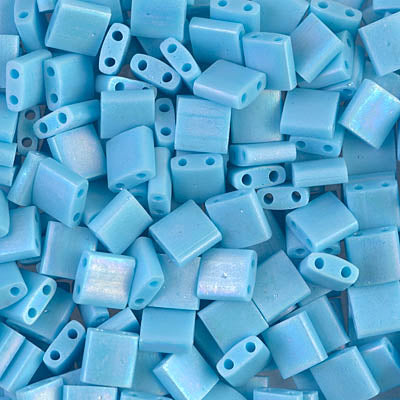 MIYUKI Full Tila Bead - TL413FR Opaque Turquoise AB - 10 gms