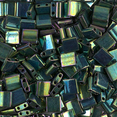 MIYUKI Full Tila Bead - TL468 Metallic Green Iris - 10 gms