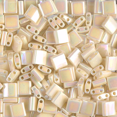 MIYUKI Full Tila Bead - TL486 Ivory Pearl Ceylon AB - 10 gms
