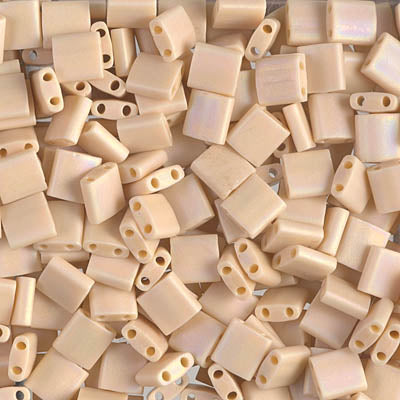 MIYUKI Full Tila Bead - TL493FR Matte Opaque Pear AB - 10 gms