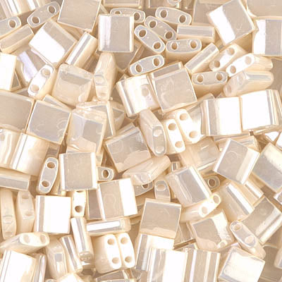 MIYUKI Full Tila Bead - TL592 Antique Ivory Pearl Ceylon - 10 gms