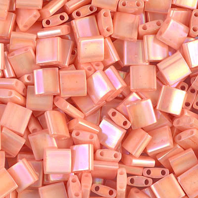MIYUKI Full Tila Bead - TL596 Semi Matte Opaque Salmon - 10 gms