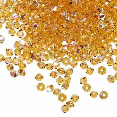PRECIOSA 3mm Bicones - Topaz AB - 144 pcs ( 1 gross)
