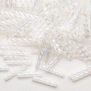 Matsuno 12mm Twisted Bugles - Transparent Rainbow Clear - 10 grams
