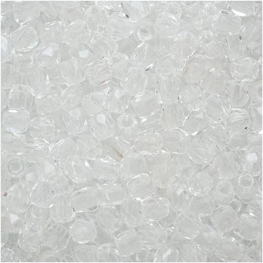 True 2 - 2mm Fire Polished Faceted Rounds - Silver Lined Crystal - 100 pcs