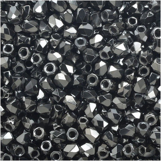 True 2 - 2mm Fire Polished Faceted Rounds - Full Chrome - 100 pcs