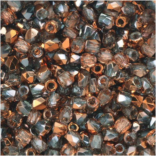True 2 - 2mm Fire Polished Faceted Rounds - Sunset - 100 pcs