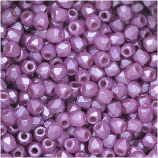 True 2 - 2mm Fire Polished Faceted Rounds - Pastel Lilac - 100 pcs