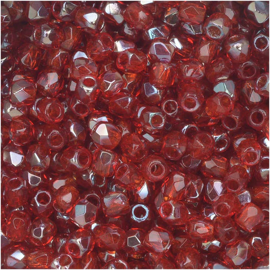 True 2 - 2mm Fire Polished Faceted Rounds - Siam Celsian - 100 pcs