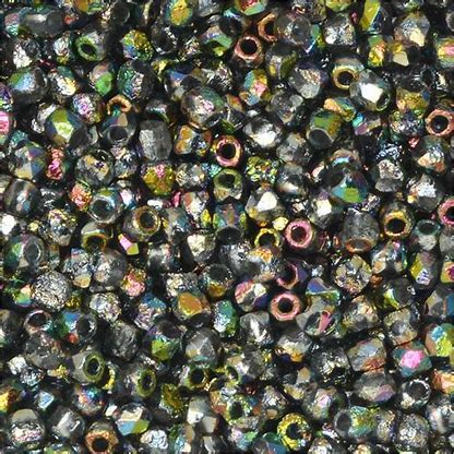 True 2 - 2mm Fire Polished Faceted Rounds - Vitrail - 100 pcs