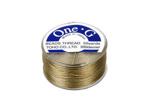Toho One-G Beading Thread - 50 yards - Sand Ash