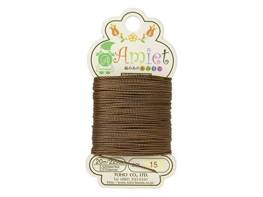 Amiet Beading Cord - 15 - Auburn - 20 metres