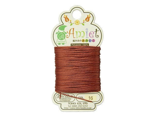Amiet Beading Cord - 16 - Mahogany - 20 metres