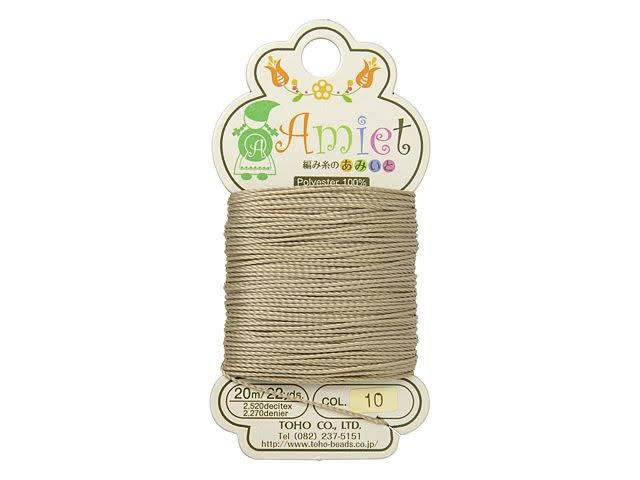 Amiet Beading Cord - 10 - Khaki - 20 metres