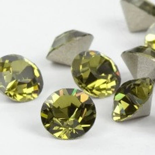 Swarovski 1028 SS29 Chaton - Khaki - 12 pcs