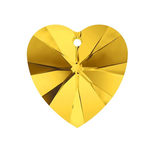 Swarovski 6228 - 14mm - Heart Pendant - Sunflower - Pack 2