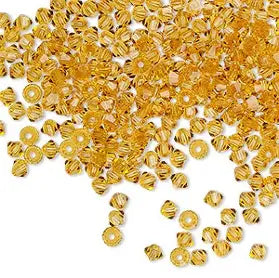 PRECIOSA 3mm Bicones - Topaz - 144 pcs ( 1 gross)